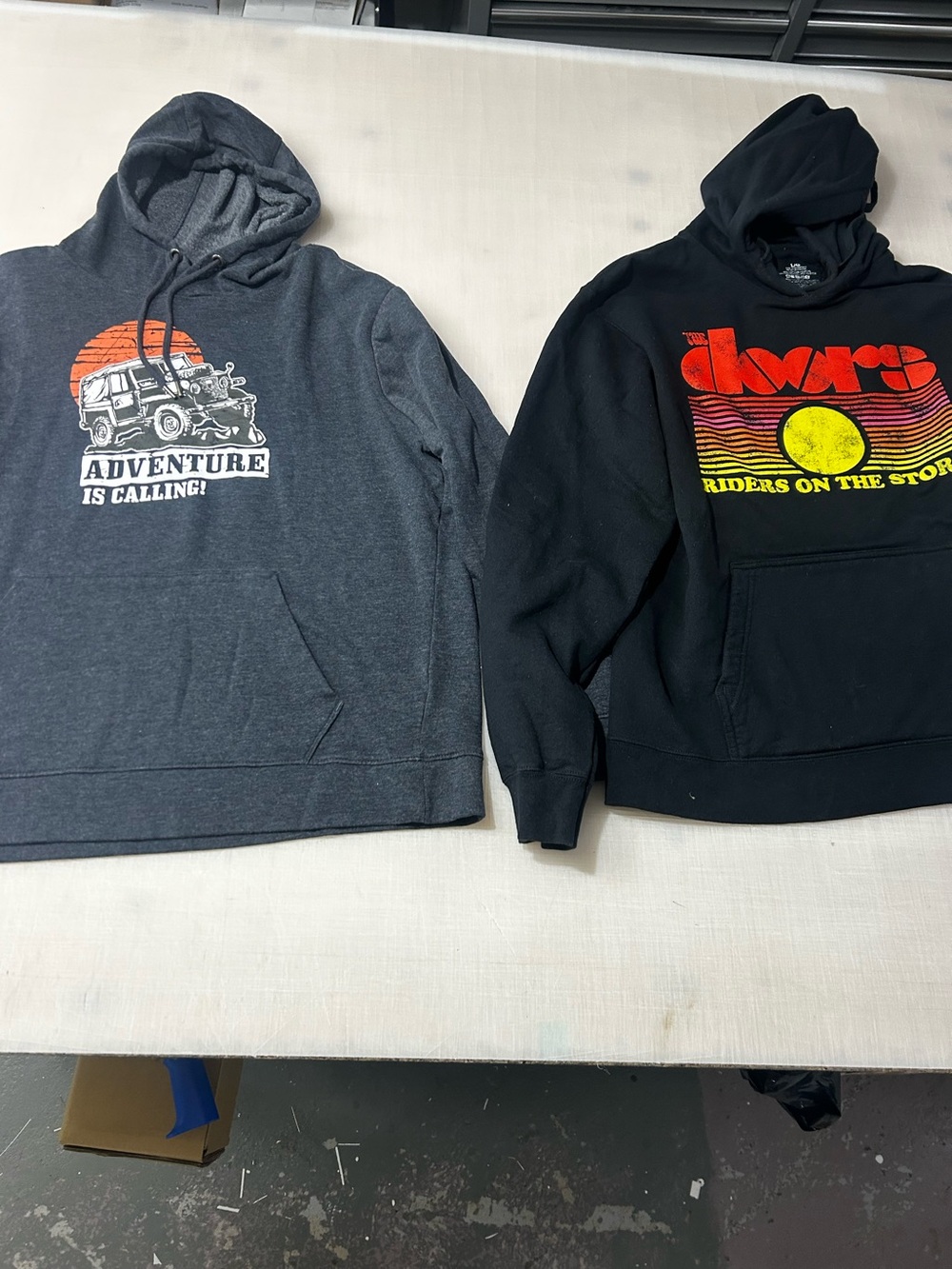 Kyodan Dark Gray 'Adventure Is Calling!' Graphic Hoodie, the doors, xl men’s